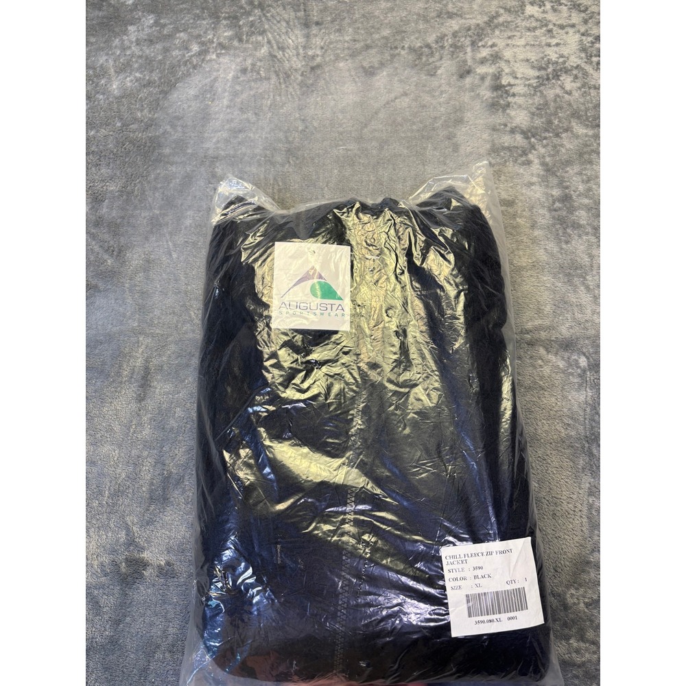 Augusta Sportswear‎ Chill Fleece Zip Front Jacket Black XL NWT Full Zip